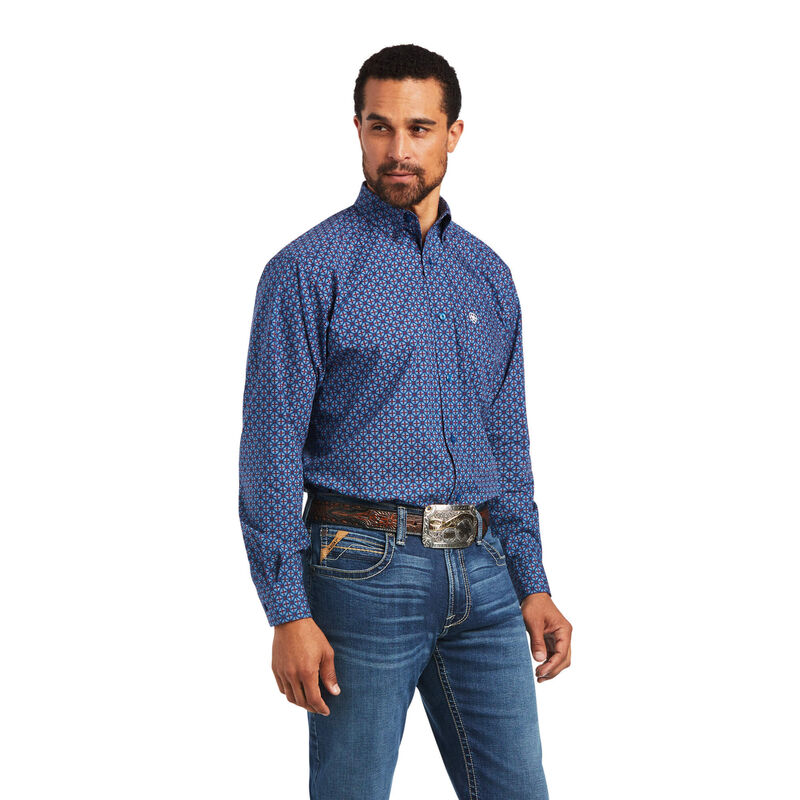 Ariat Hemden Herren - Fitz Classic Fit Blau ( FGJVQ-1627 )